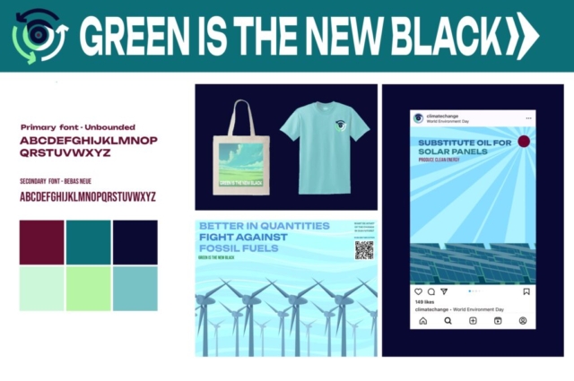 In this project, I was in charge of a social issue campaign title "Green is the new Black". In this campaign I was instructed with 4 task, create the theme of the campaign, make t-shirt and tote bag designs, and create illustrations such as a poster board/social post.